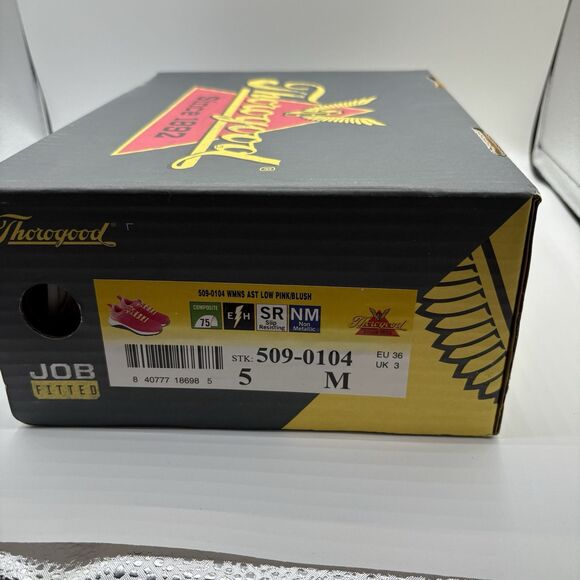 Thorogood Work Women Sz 5M Lace Up Low Sneaker Composite Toe AST Pink/Blush Shoe - Picture 9 of 9